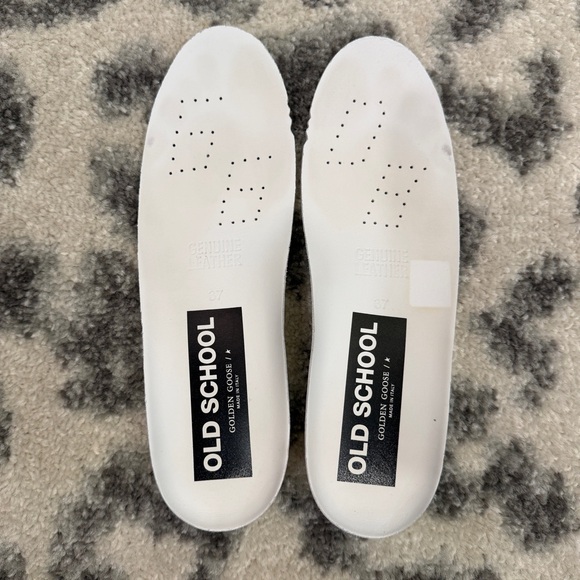 GOLDEN GOOSE White and Black SNAKESKIN OLD SCHOOL Sneakers 37/7 - Picture 9 of 10